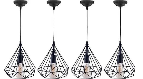Boho 4 Diamond Shape Hanging Lamp
