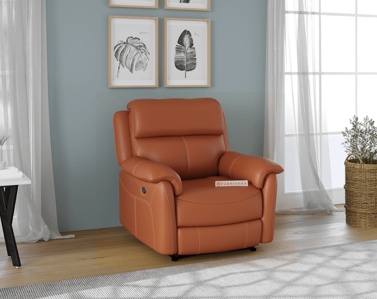 Taurus Leather 1 Seater Recliner Sofa