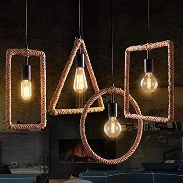 Elevation Cad Blocks 4 Shape Pendant Hanging Lamp