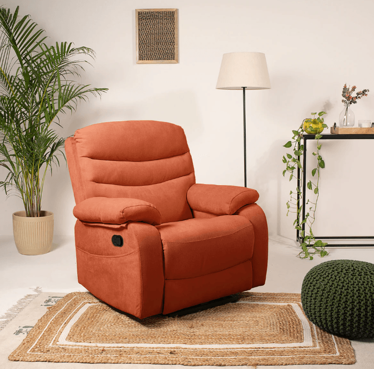 Vivo 1 Seater Rotation Manual Recliner - Rust Finish