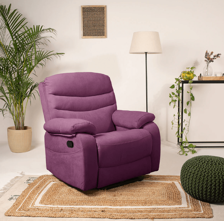 Vivo 1 Seater Rotation Manual Recliner - Purple Finish