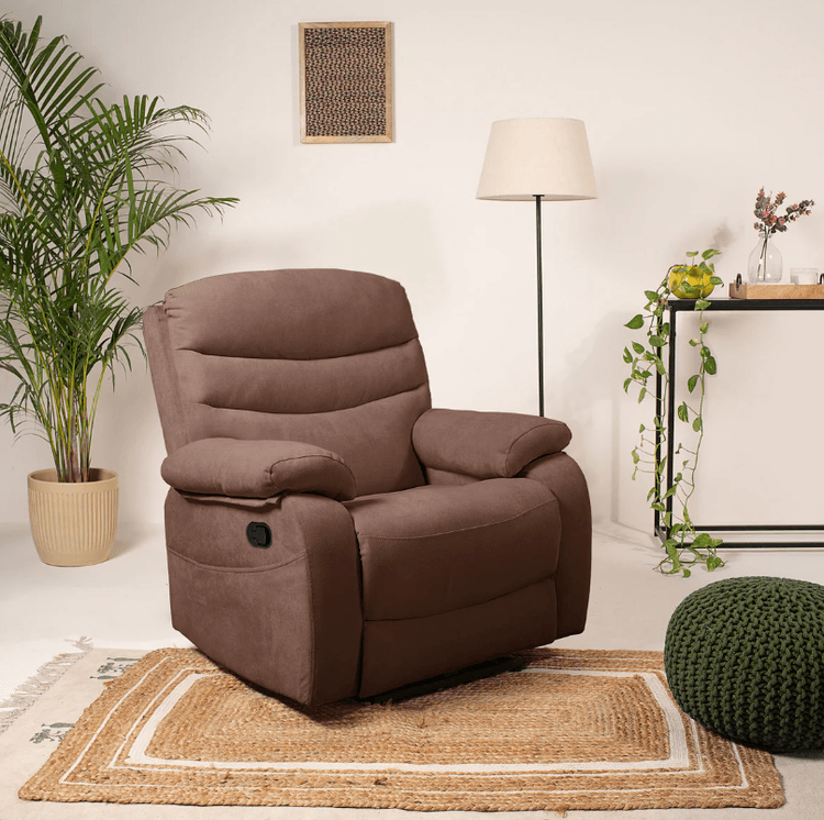 Vivo 1 Seater Rotation Manual Recliner - Oak Finish