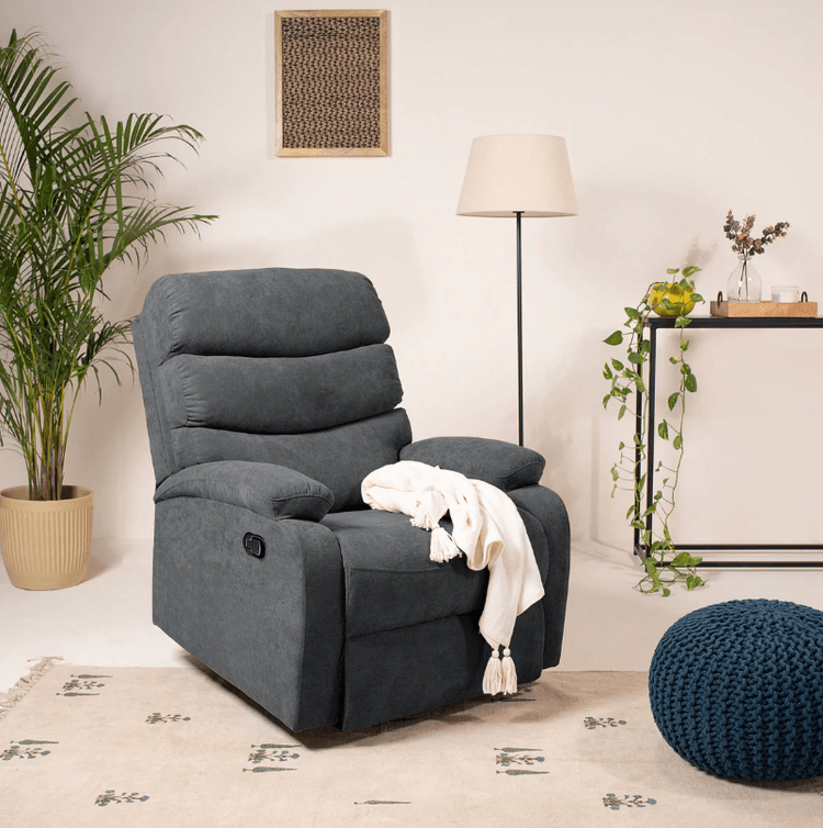 Abiza 1 Seater Rotation Manual Recliner - Ash Finish