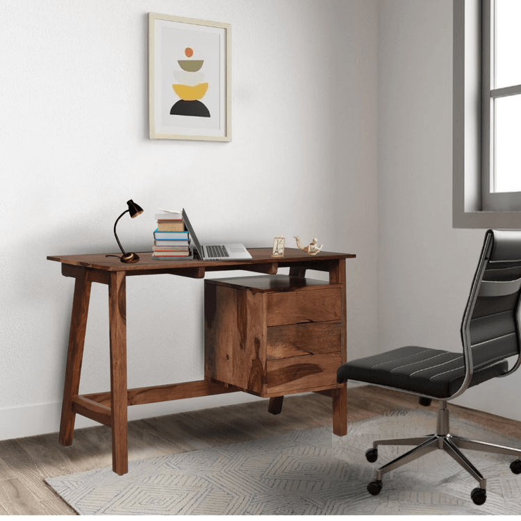 Leera Sheesham Study Table With 2 Drawers